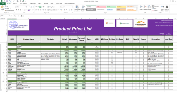 Odoo - Sample 2 for three columns
