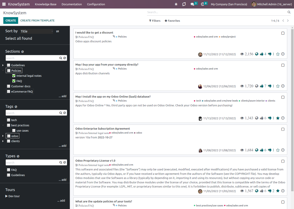 Odoo KMS Interface