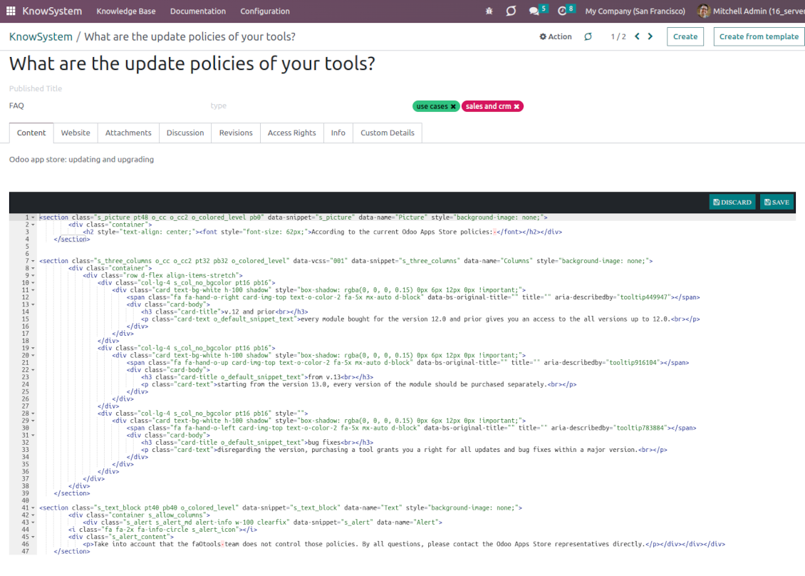 Switch to the XML editor
