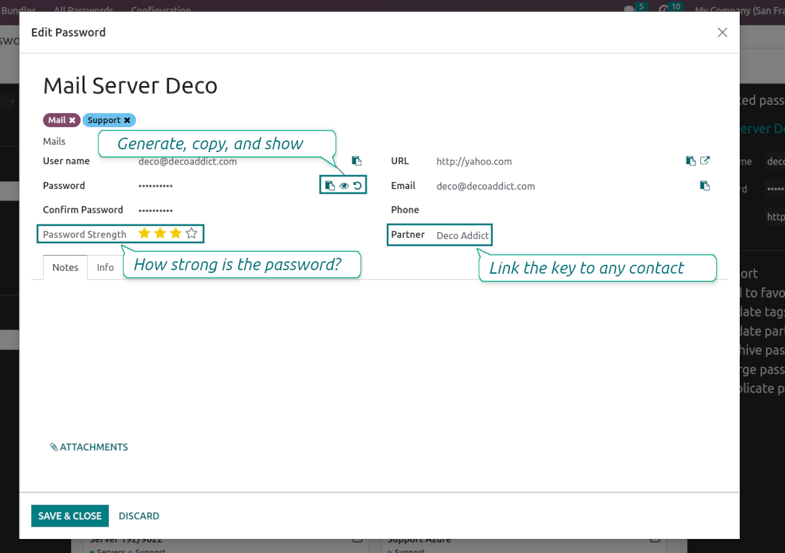 Password form view