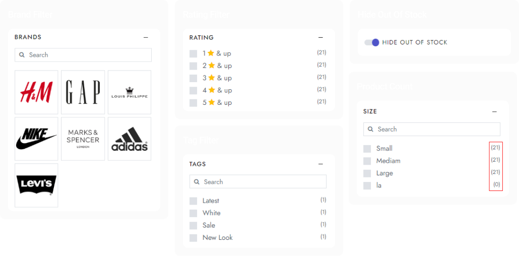 Advanceed Search Filter