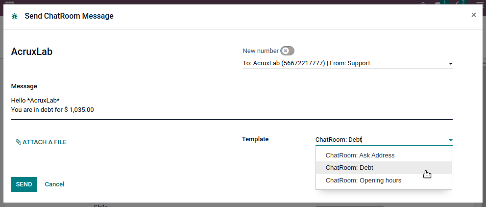 ChatRoom, Odoo WhatsApp Template Partner ChatRoom, Odoo WhatsApp Template Partner