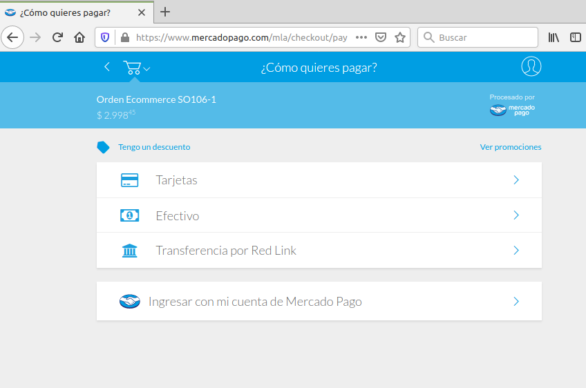 MercadoPago Perú Payment Provider