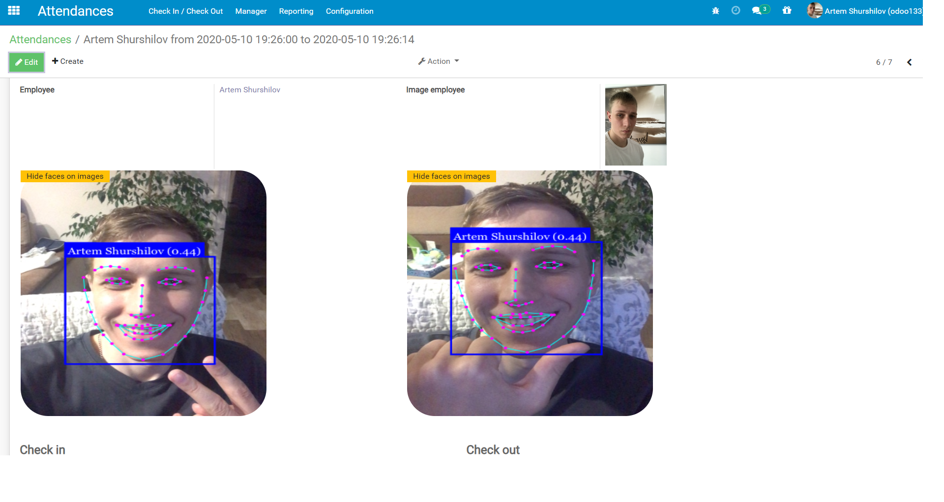 hr attendance face recognition