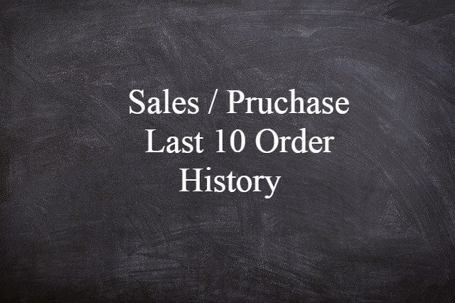 Sale and Purchase Product History
