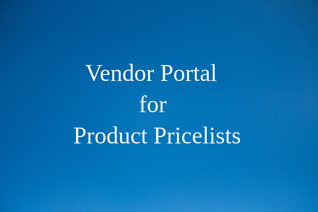 Vendor Portal for Pricelists