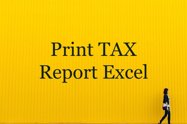 Account Tax Report - Excel