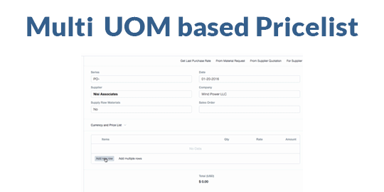 Product UOM based Pricelist