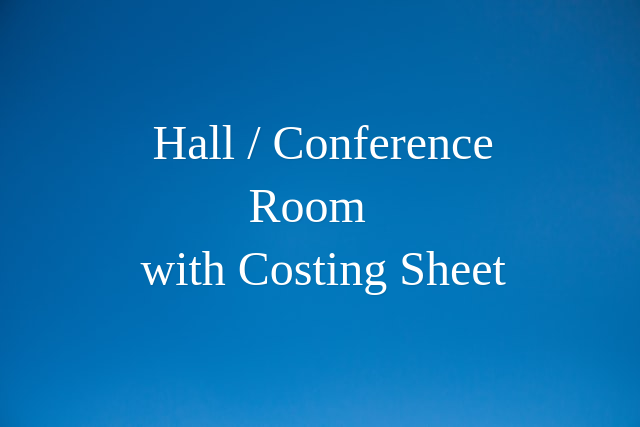 Job Costing Sheet for Hall Booking Request