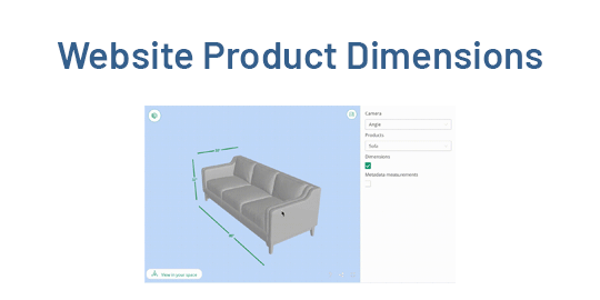 Website Product Dimensions(Height/Width)