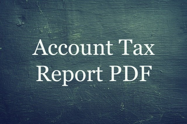 Account Print Tax Report