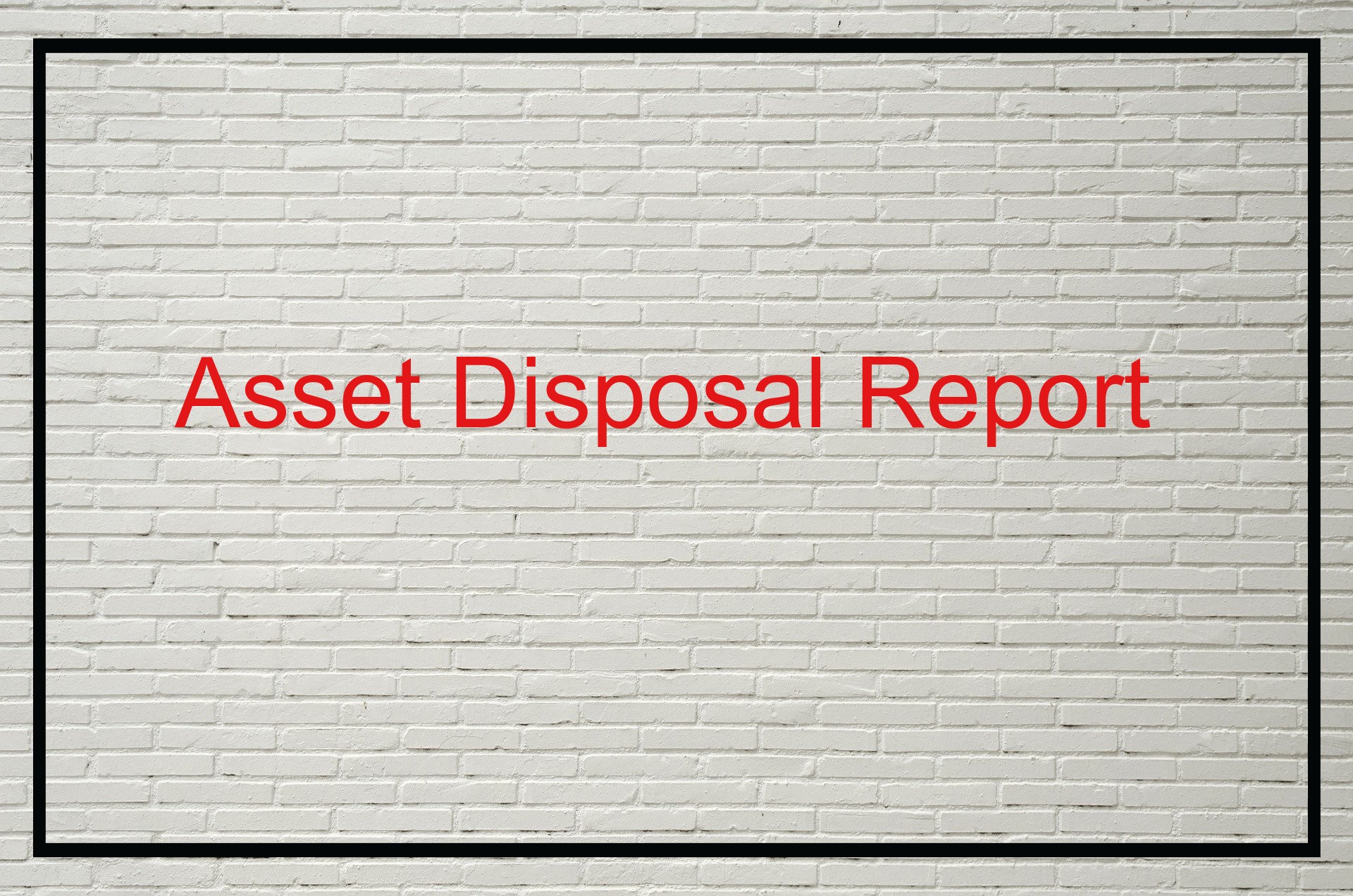 Account Asset Disposal