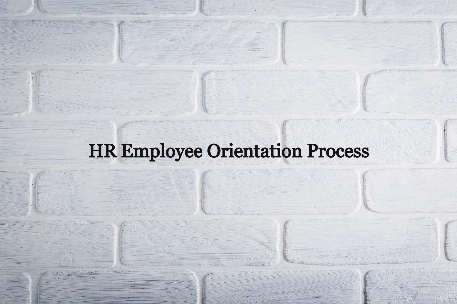 Employee Orientation Process (Human Resource)