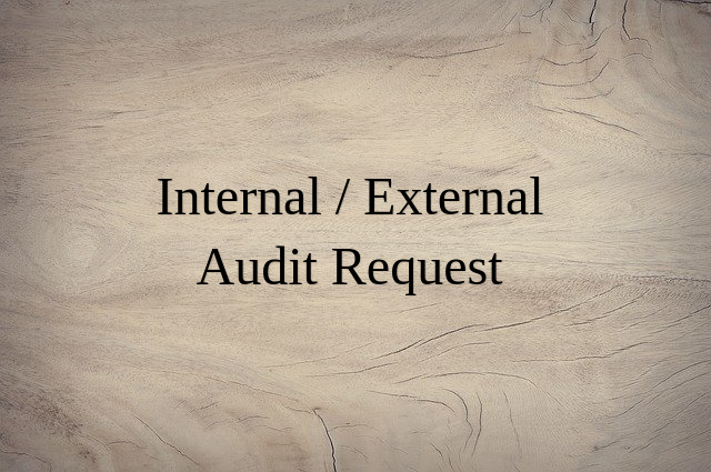 Audit Request Form (Internal and External)