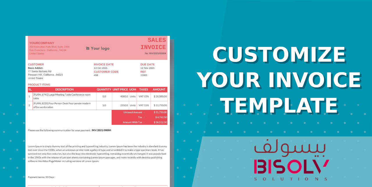 Customized Invoice Designs