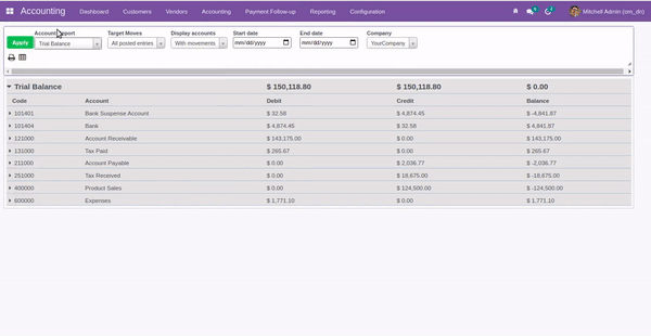 Odoo 16 Dynamic Accounting Reports - PDF, Excel