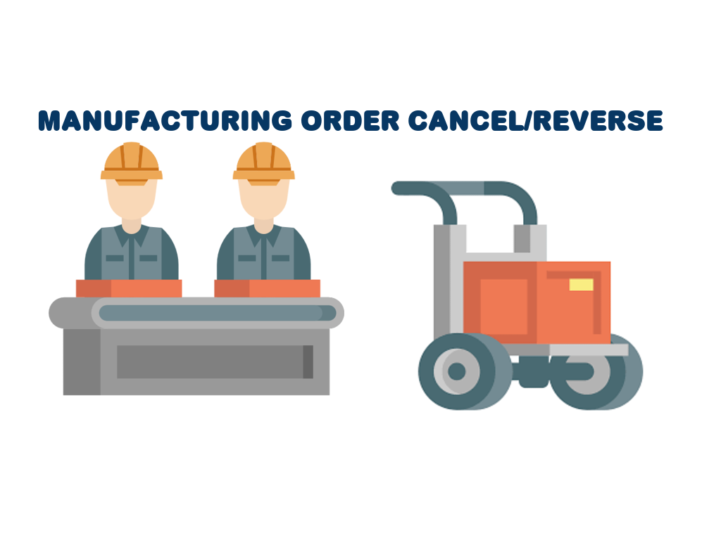 Manufacturing Order Cancel/Reverse in Odoo