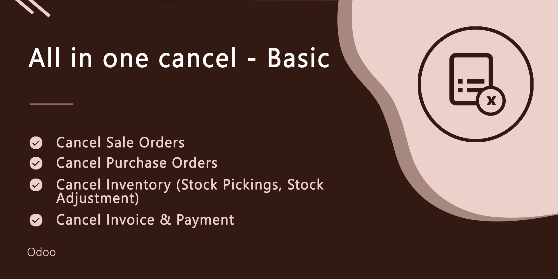 All In One Cancel - Basic | Cancel Sale Orders | Cancel Purchase Ordrs | Cancel Invoices | Cancel Invenory | Delete Sale Order | Delete Purchase Order | Delete Invoices, Delete Inventory
