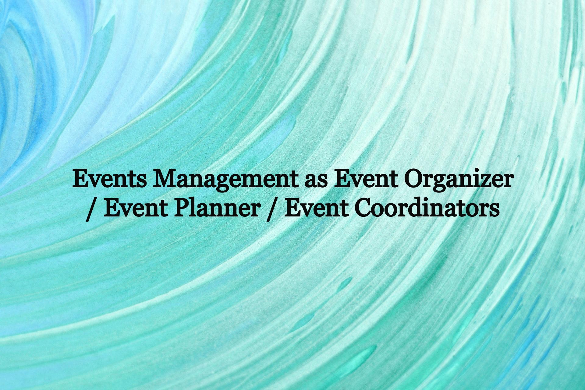 Event Management for Event Organiser