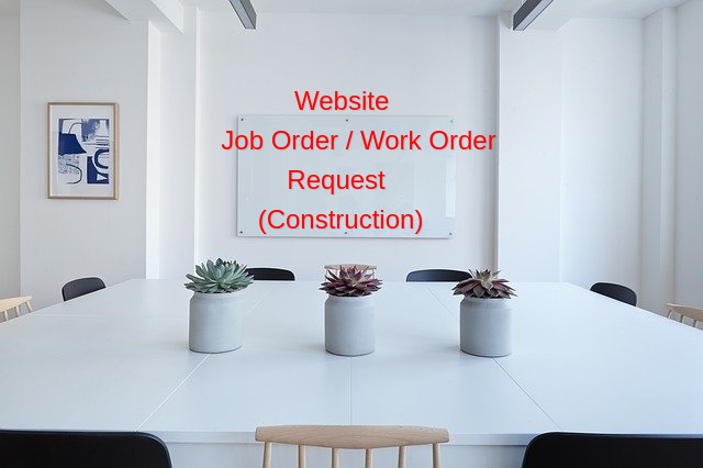 Website Job Order/Work Order Form and Customer Portal