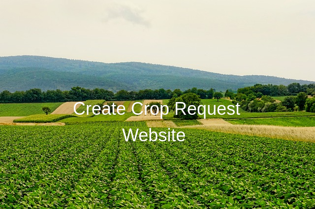 Agriculture Crop Request from Website by Customer