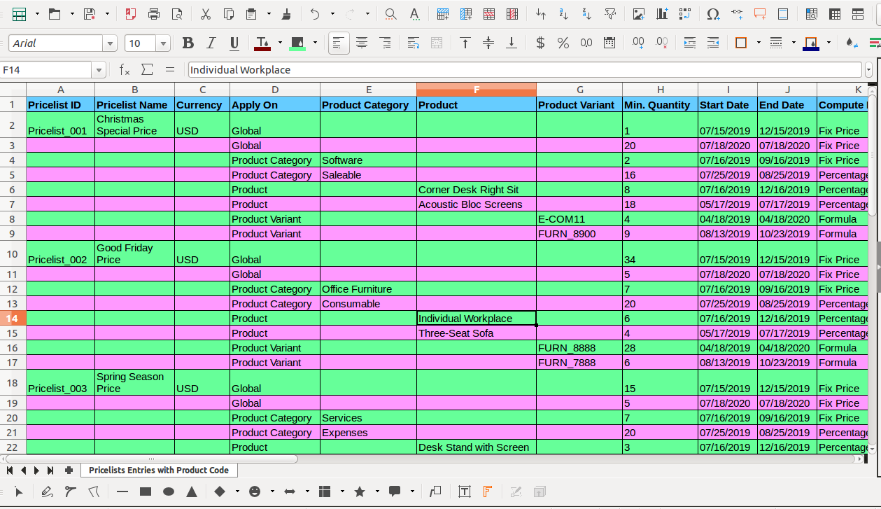 Import Pricelist and Pricelist Items (Multiple)