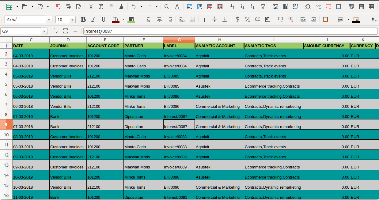Journal Entries Import - Multiple