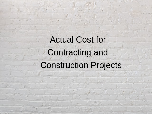 Actual Cost on Job Cost Sheet