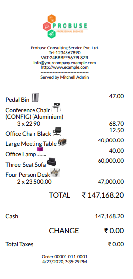 POS Receipt Product Image