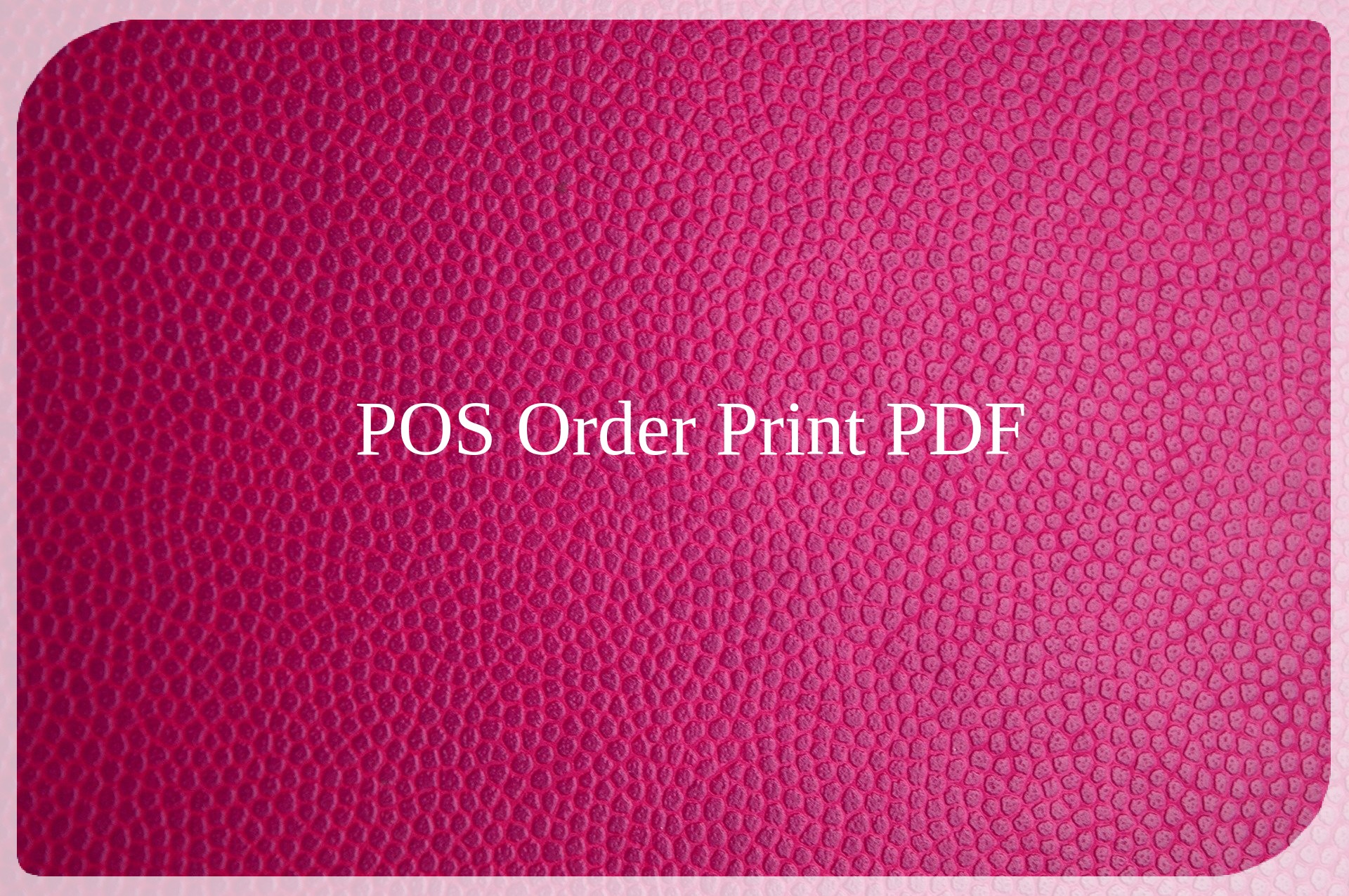 Print Report - Point of Sale Order