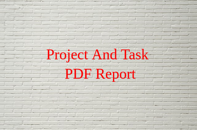 Project And Task PDF Report