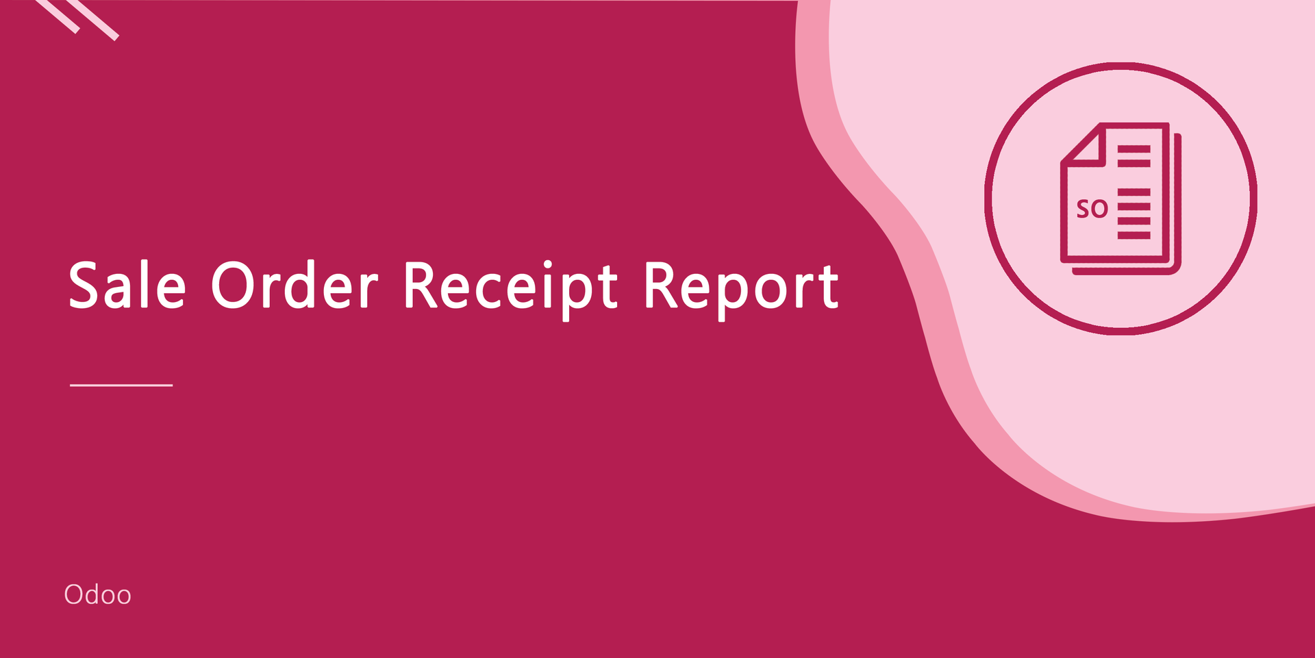 Sale Order Receipt Report