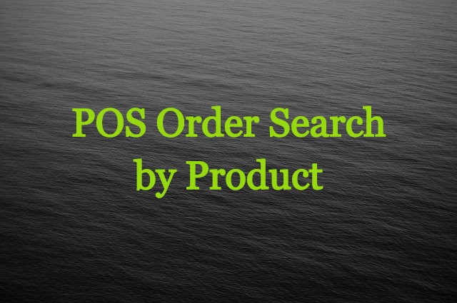 Search by Products in POS Orders